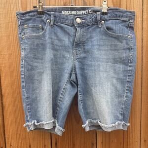 Mossimo Jean Shorts Juniors Size 15 Cut Off Light Wash stretch fit 6